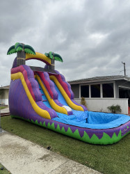 image0201 1761169589 15ft Single Lane Purple Paradise Water Slide