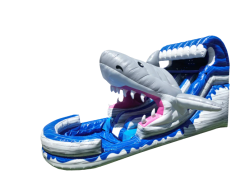 15 ft Shark Dual Lane Water Slide